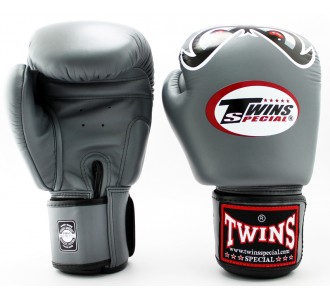 Боксерские перчатки Twins Special с рисунком (FBGV-25 gray)